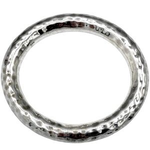 Silpada Hammered Sterling Silver Oval Bangle Bracelet • RARE & LIKE NEW